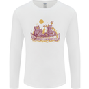 A Bear & Moose Kayaking Canoeing Kayak Canoe Mens Long Sleeve T-Shirt White
