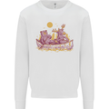 A Bear & Moose Kayaking Canoeing Kayak Canoe Mens Sweatshirt Jumper White