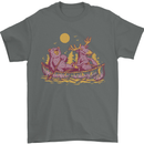 A Bear & Moose Kayaking Canoeing Kayak Canoe Mens T-Shirt 100% Cotton Charcoal