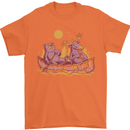A Bear & Moose Kayaking Canoeing Kayak Canoe Mens T-Shirt 100% Cotton Orange