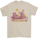 A Bear & Moose Kayaking Canoeing Kayak Canoe Mens T-Shirt 100% Cotton Sand