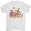 A Bear & Moose Kayaking Canoeing Kayak Canoe Mens T-Shirt 100% Cotton White