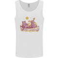 A Bear & Moose Kayaking Canoeing Kayak Canoe Mens Vest Tank Top White