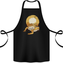 A Bearded Dragon in the Desert Sun Cotton Apron 100% Organic Black
