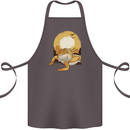 A Bearded Dragon in the Desert Sun Cotton Apron 100% Organic Dark Grey