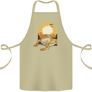 A Bearded Dragon in the Desert Sun Cotton Apron 100% Organic Khaki