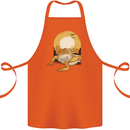 A Bearded Dragon in the Desert Sun Cotton Apron 100% Organic Orange
