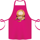 A Bearded Dragon in the Desert Sun Cotton Apron 100% Organic Pink