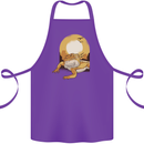 A Bearded Dragon in the Desert Sun Cotton Apron 100% Organic Purple