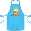 A Bearded Dragon in the Desert Sun Cotton Apron 100% Organic Turquoise