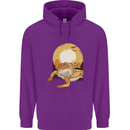 A Bearded Dragon in the Desert Sun Mens 80% Cotton Hoodie Purple
