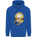 A Bearded Dragon in the Desert Sun Mens 80% Cotton Hoodie Royal Blue