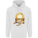 A Bearded Dragon in the Desert Sun Mens 80% Cotton Hoodie White