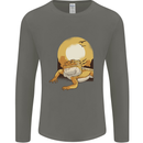 A Bearded Dragon in the Desert Sun Mens Long Sleeve T-Shirt Charcoal