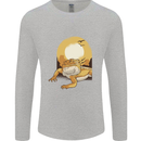 A Bearded Dragon in the Desert Sun Mens Long Sleeve T-Shirt Sports Grey