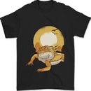 A Bearded Dragon in the Desert Sun Mens T-Shirt 100% Cotton Black