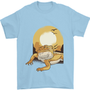 A Bearded Dragon in the Desert Sun Mens T-Shirt 100% Cotton Light Blue