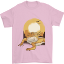 A Bearded Dragon in the Desert Sun Mens T-Shirt 100% Cotton Light Pink