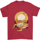 A Bearded Dragon in the Desert Sun Mens T-Shirt 100% Cotton Red