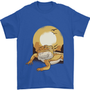 A Bearded Dragon in the Desert Sun Mens T-Shirt 100% Cotton Royal Blue