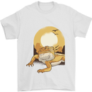 A Bearded Dragon in the Desert Sun Mens T-Shirt 100% Cotton White