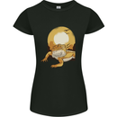 A Bearded Dragon in the Desert Sun Womens Petite Cut T-Shirt Black