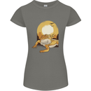 A Bearded Dragon in the Desert Sun Womens Petite Cut T-Shirt Charcoal