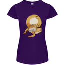 A Bearded Dragon in the Desert Sun Womens Petite Cut T-Shirt Purple