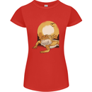 A Bearded Dragon in the Desert Sun Womens Petite Cut T-Shirt Red