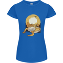 A Bearded Dragon in the Desert Sun Womens Petite Cut T-Shirt Royal Blue