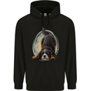 A Bernese Mountain Dog Mens 80% Cotton Hoodie Black