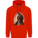 A Bernese Mountain Dog Mens 80% Cotton Hoodie Bright Red