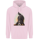 A Bernese Mountain Dog Mens 80% Cotton Hoodie Light Pink