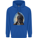 A Bernese Mountain Dog Mens 80% Cotton Hoodie Royal Blue