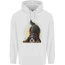 A Bernese Mountain Dog Mens 80% Cotton Hoodie White