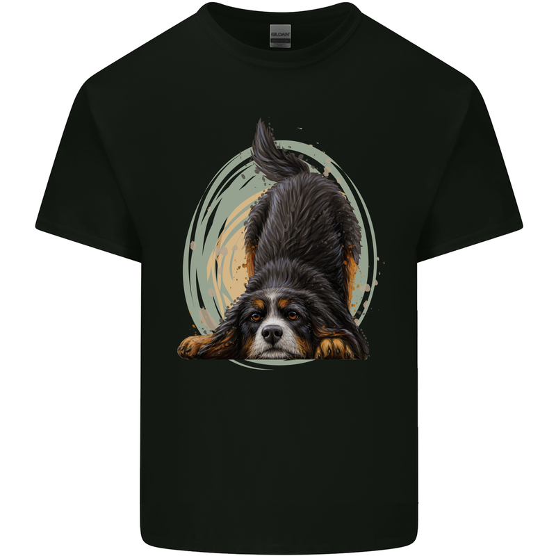 A Bernese Mountain Dog Mens Cotton T-Shirt Tee Top Black