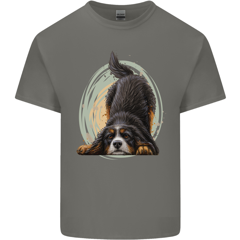 A Bernese Mountain Dog Mens Cotton T-Shirt Tee Top Charcoal