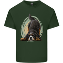 A Bernese Mountain Dog Mens Cotton T-Shirt Tee Top Forest Green