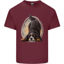 A Bernese Mountain Dog Mens Cotton T-Shirt Tee Top Maroon