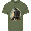 A Bernese Mountain Dog Mens Cotton T-Shirt Tee Top Military Green