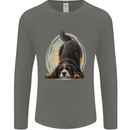 A Bernese Mountain Dog Mens Long Sleeve T-Shirt Charcoal