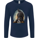 A Bernese Mountain Dog Mens Long Sleeve T-Shirt Navy Blue