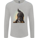 A Bernese Mountain Dog Mens Long Sleeve T-Shirt Sports Grey