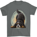 A Bernese Mountain Dog Mens T-Shirt 100% Cotton Charcoal