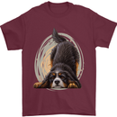 A Bernese Mountain Dog Mens T-Shirt 100% Cotton Maroon