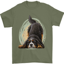 A Bernese Mountain Dog Mens T-Shirt 100% Cotton Military Green