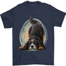 A Bernese Mountain Dog Mens T-Shirt 100% Cotton Navy Blue