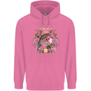 A Bird and Flower Wreath Mens 80% Cotton Hoodie Azelea