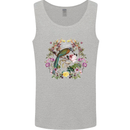 A Bird and Flower Wreath Mens Vest Tank Top Sports Grey