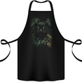 A Black Jaguar Wild Cat Cotton Apron 100% Organic Black